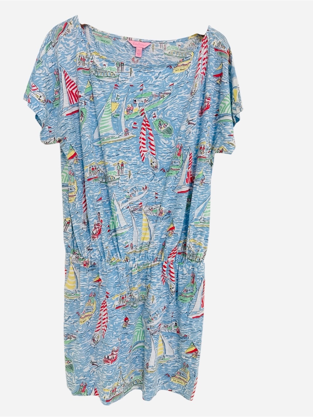 Lilly Pulitzer Carmine Dress GET NAUTI Print Size Large - Picture 3 of 6